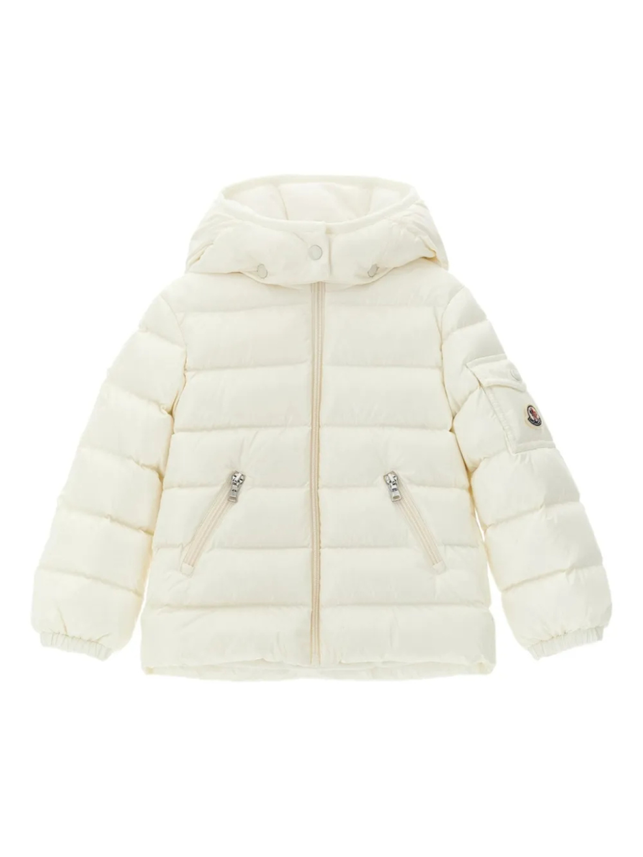 

Стеганая куртка с капюшоном Moncler Enfant, белый
