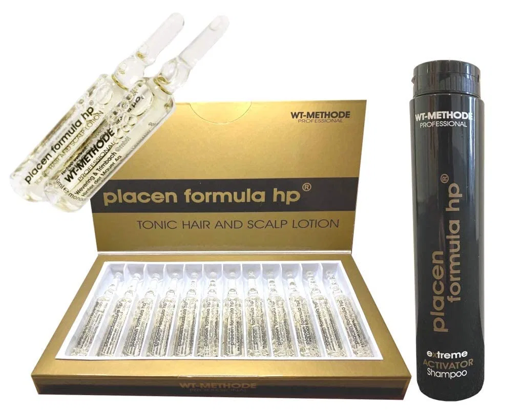 Ампулы против выпадения волос + шампунь-активатор 250 мл Placen Formula Hp