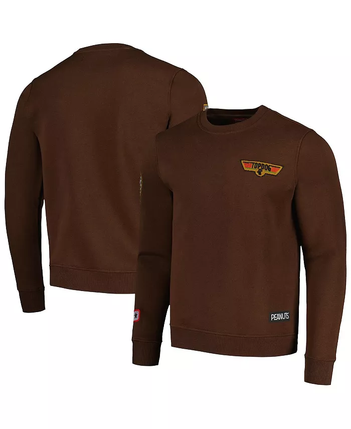 

Мужская и женская коричневая толстовка Peanuts Snoopy Top Dog Freeze Max
