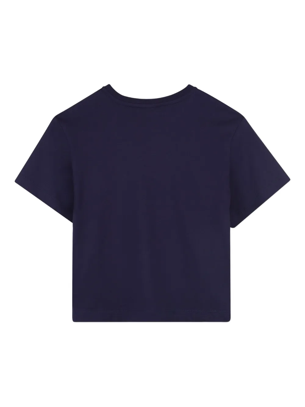 Укороченная футболка с нашивкой Lanvin Enfant, синий — фото 2