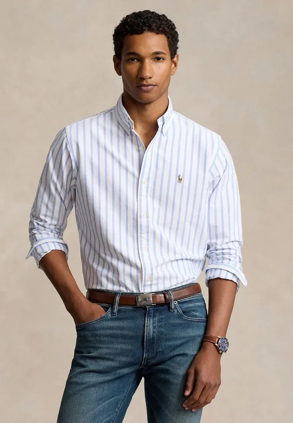 Полосатая рубашка-оксфорд Polo Ralph Lauren, White/Blue