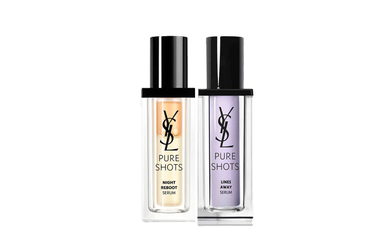 Набор сывороток для лица Yves Saint Laurent Pure Shots: сыворотка Night Reboot Serum 30 мл + сыворотка Lines Away Serum 30 мл — фото 2