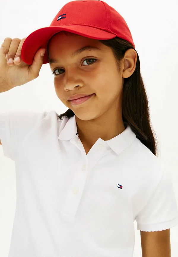 Платье-Поло с коротким рукавом из ткани пике, повседневное платье Tommy Hilfiger, White — фото 3