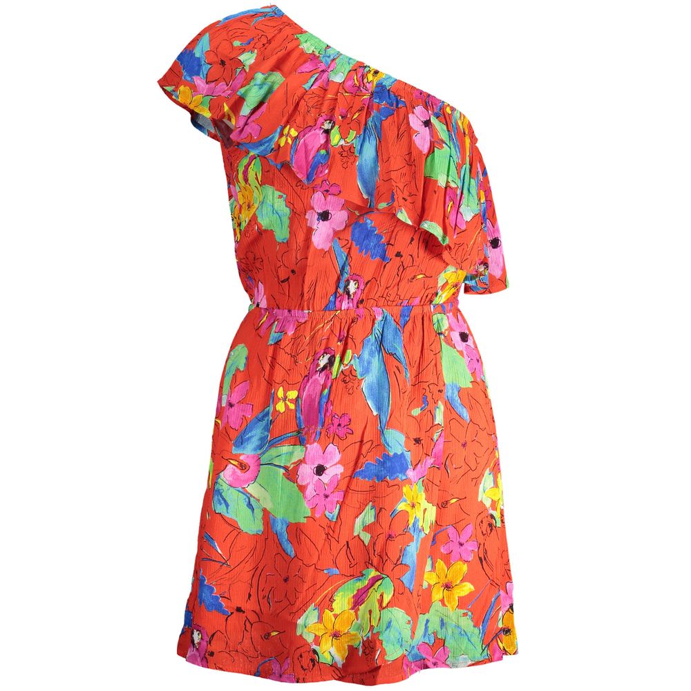 

Красное вискозное женское платье Desigual