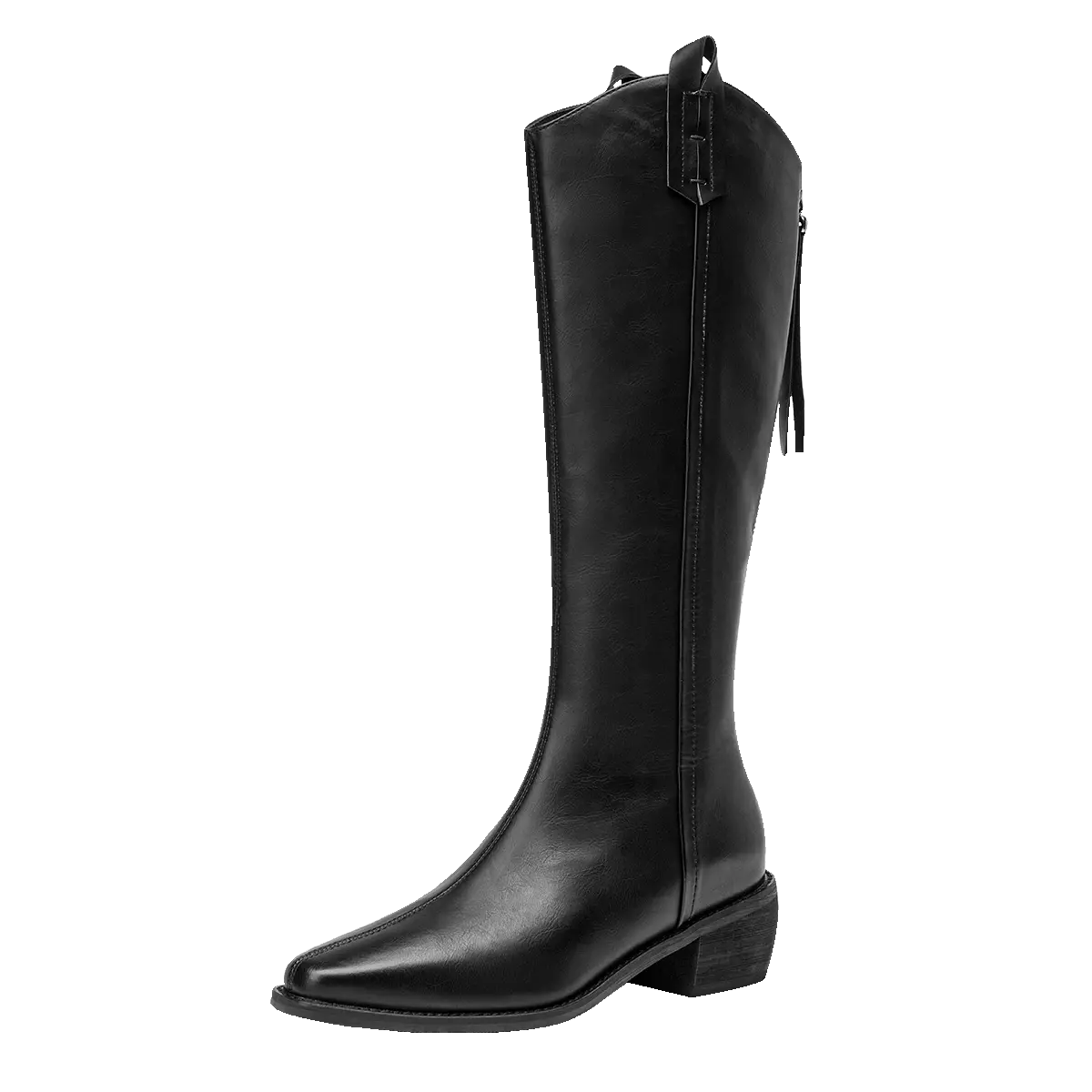 GUDIANFENGDU Высокие сапоги женские — черные (на флисовой подкладке), цвет Black (Fleece-Lined)