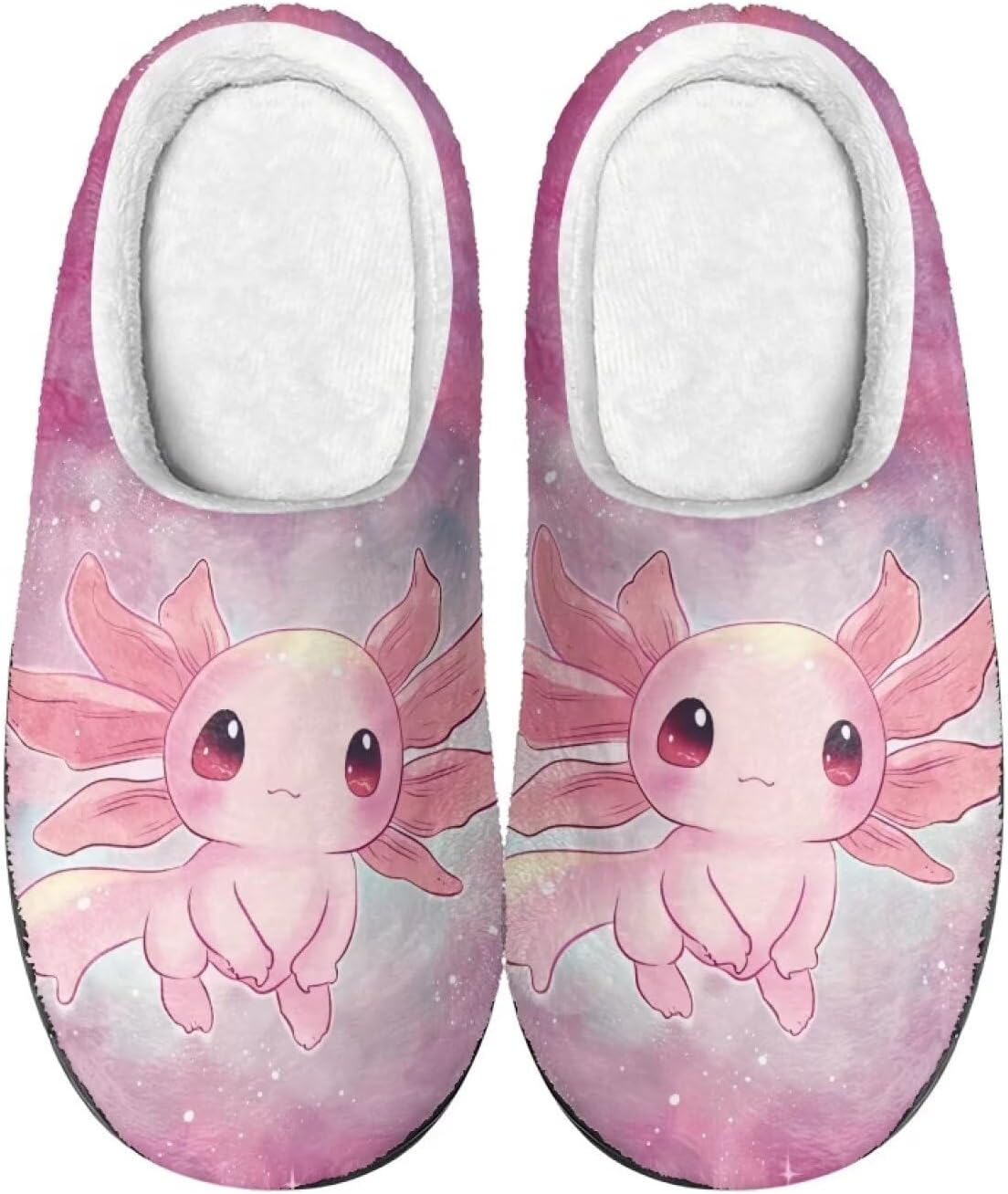 

Тапочки Flashideas для женщин и мужчин, мягкие, пушистые, теплые, домашние, с нескользящей подошвой, парные, повседневного стиля, Cute Axolotl 1