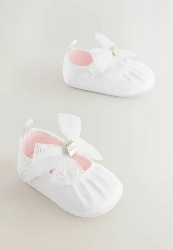 Детские туфли-мэри-джейн стандартного кроя с бантом Baker By Ted Baker, Ivory — фото 2