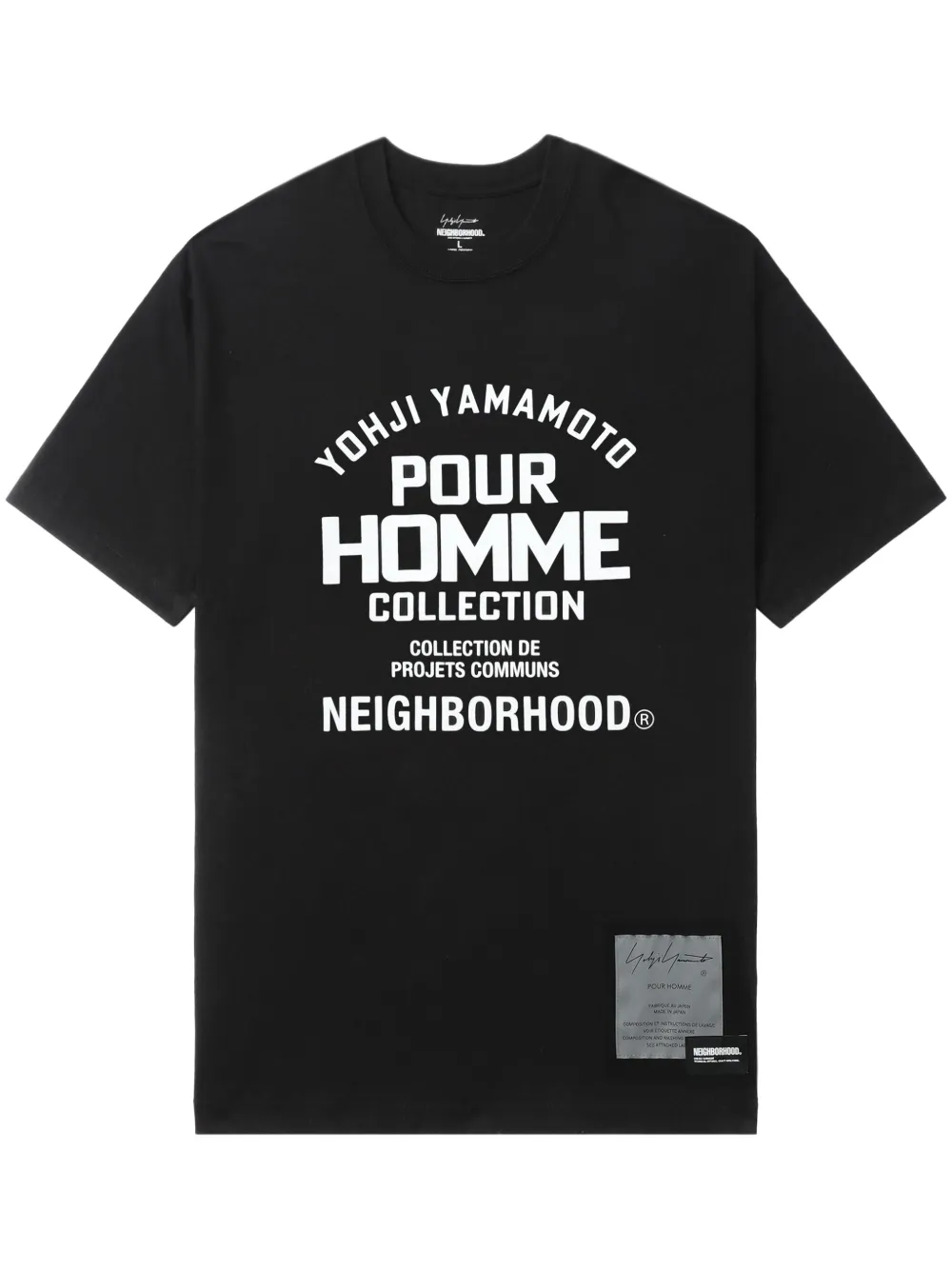 

Футболка с надписью из коллаборации с Neighborhood Yohji Yamamoto, черный