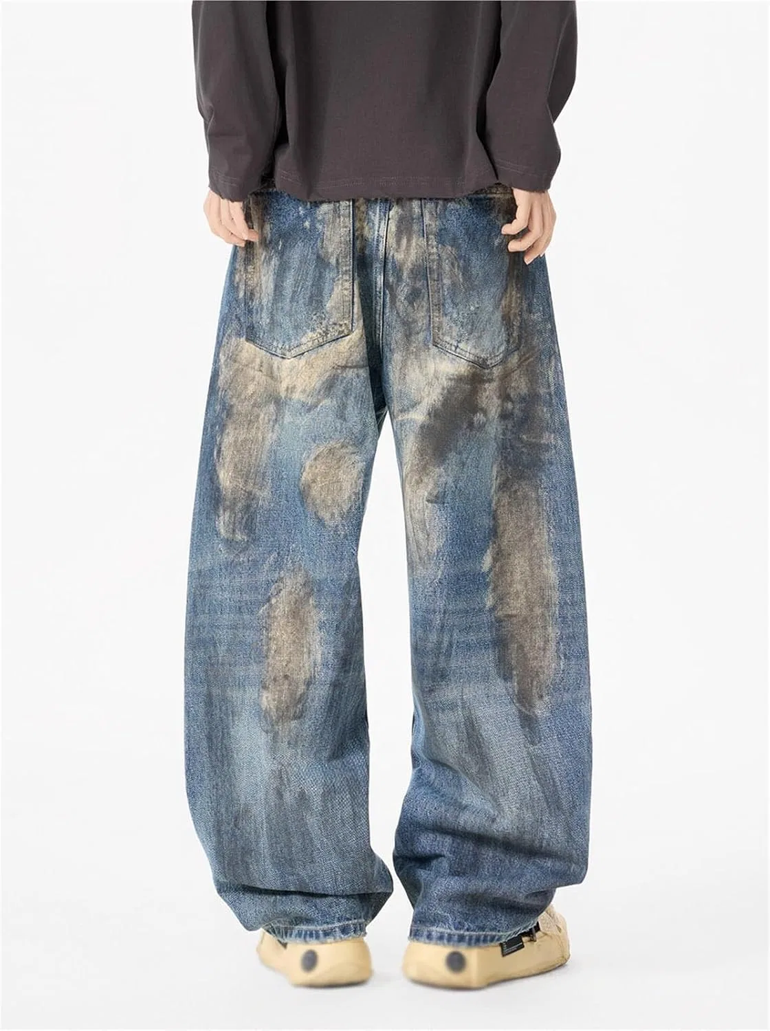 Джинсы свободные Vintage Washed, Синий — фото 2