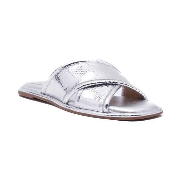 

Кожаные тапочки Gideon Michael Kors, серебряный
