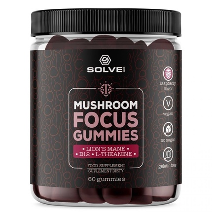

Mushroom Focus Gummies пищевая добавка в жевательной форме 60 штук Solve Labs