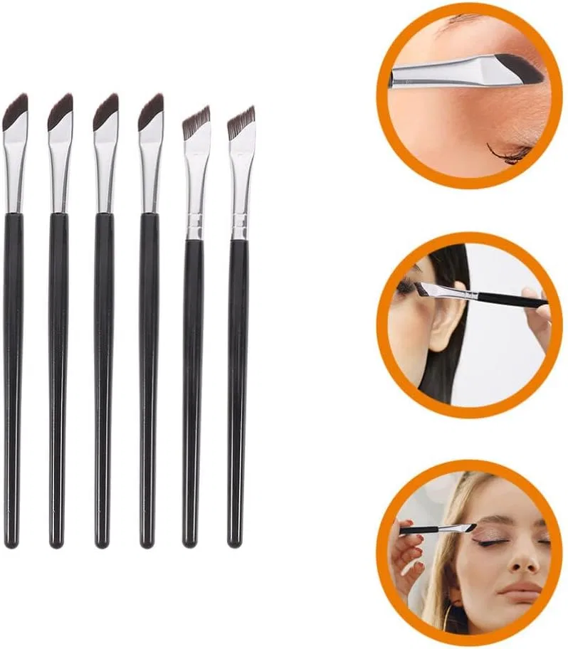 Кисть для подводки угловая Beaupretty набор из 6 штук черный — фото 4