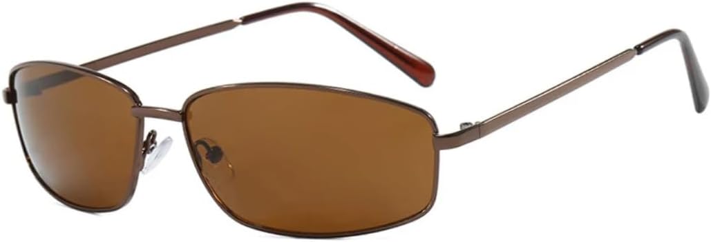 

Солнцезащитные очки с защитой UV400 | Маленькая металлическая оправа, цветные линзы | Для женщин и мужчин, для занятий спортом на открытом воздухе и вождения DSVIGF, Brown Brown