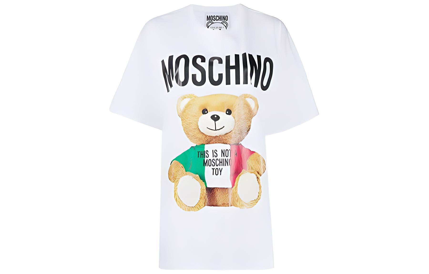 

Футболка женская белая MOSCHINO