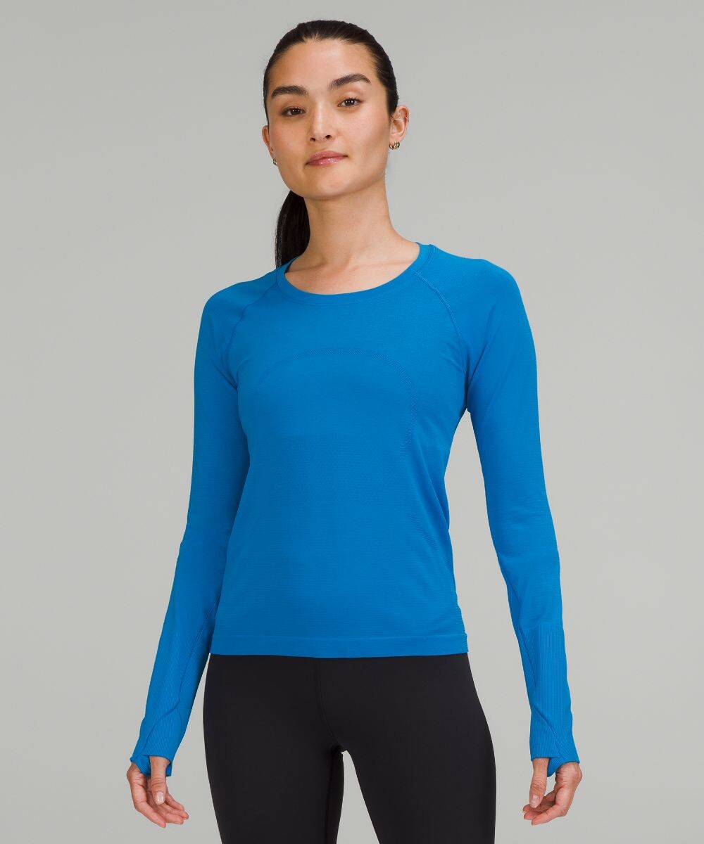 

Рубашка с длинным рукавом Swiftly Tech 2.0 Lululemon, синий
