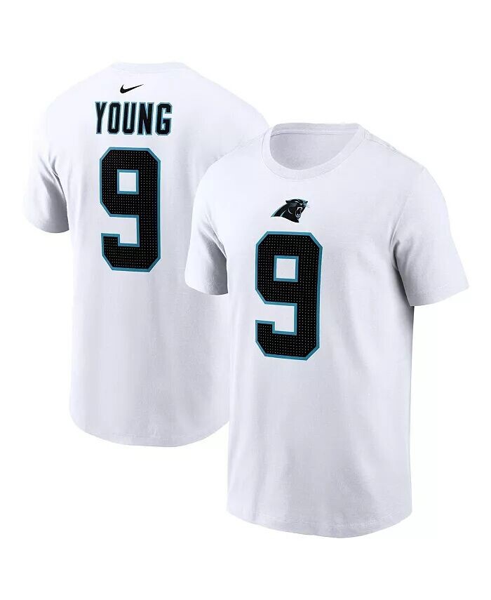 

Мужская футболка Bryce Young White Carolina Panthers с именем и номером игрока первого раунда драфта НФЛ 2023 года Nike