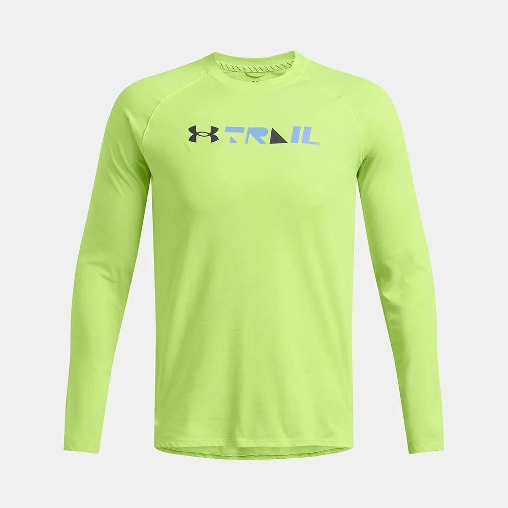 

Футболка Under Armour Trail Run Graphic long sleeve, зеленый