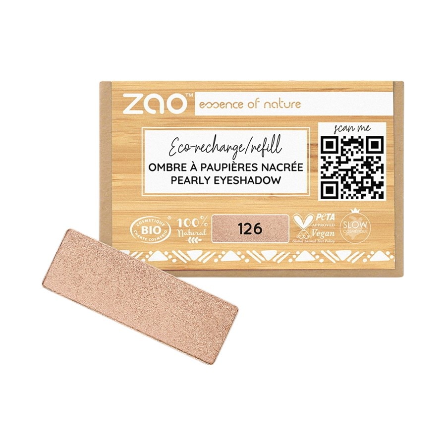 

Тени для век и праймер Zao Pearly Eyeshadow Refill, 126 Pearly Golden Petal / 1,3 g