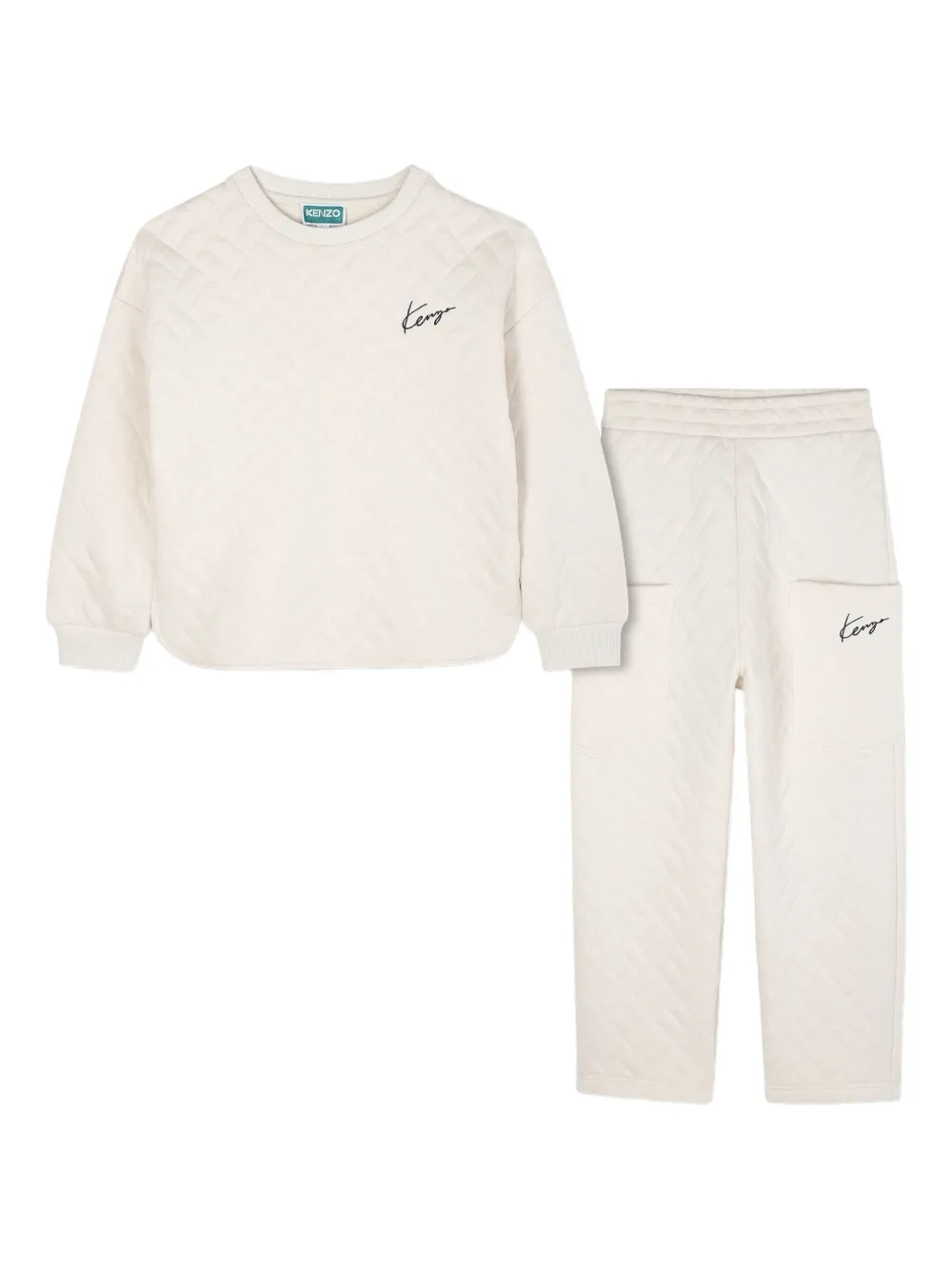 

Стеганый спортивный костюм Kenzo Kids, нейтральный