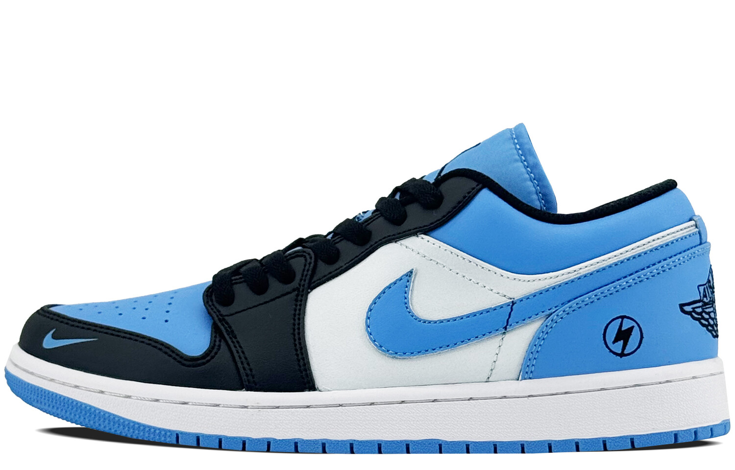 

Кроссовки Air Jordan 1 Vintage Basketball Shoes Unisex Low-top Black/Blue, черный/синий