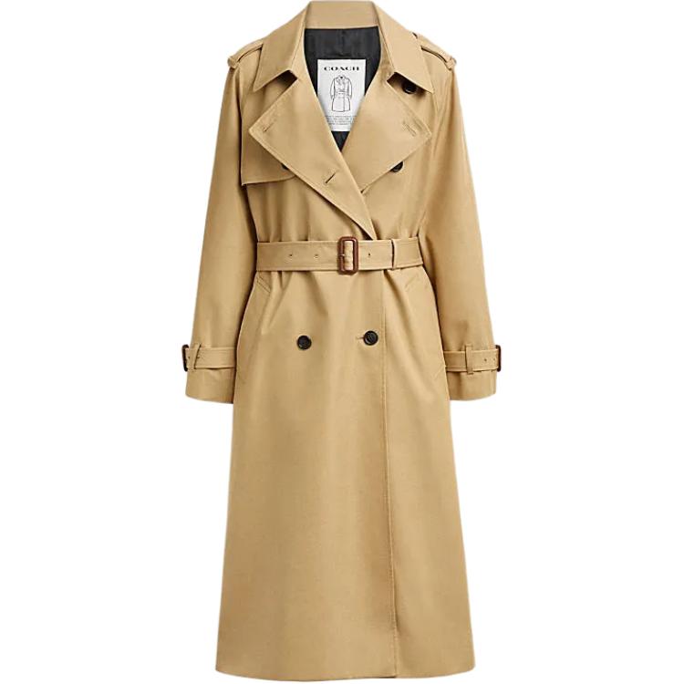 

COACH Тренч женский цвета хаки SS24, Khaki