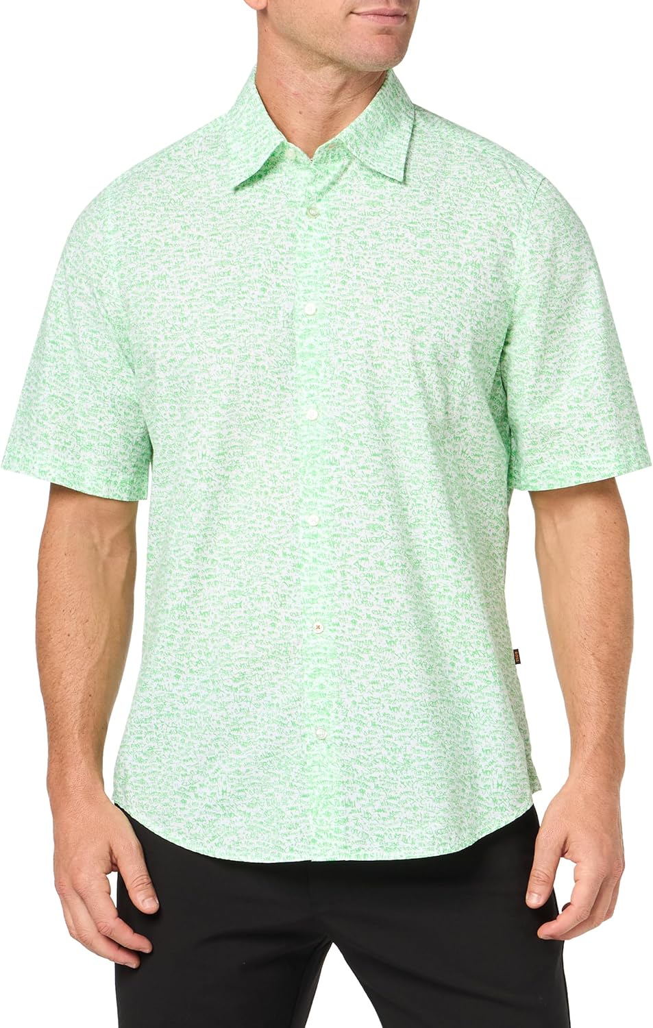 

BOSS Мужская рубашка из хлопкового оксфорда с коротким рукавом, Regular Fit, White Cream