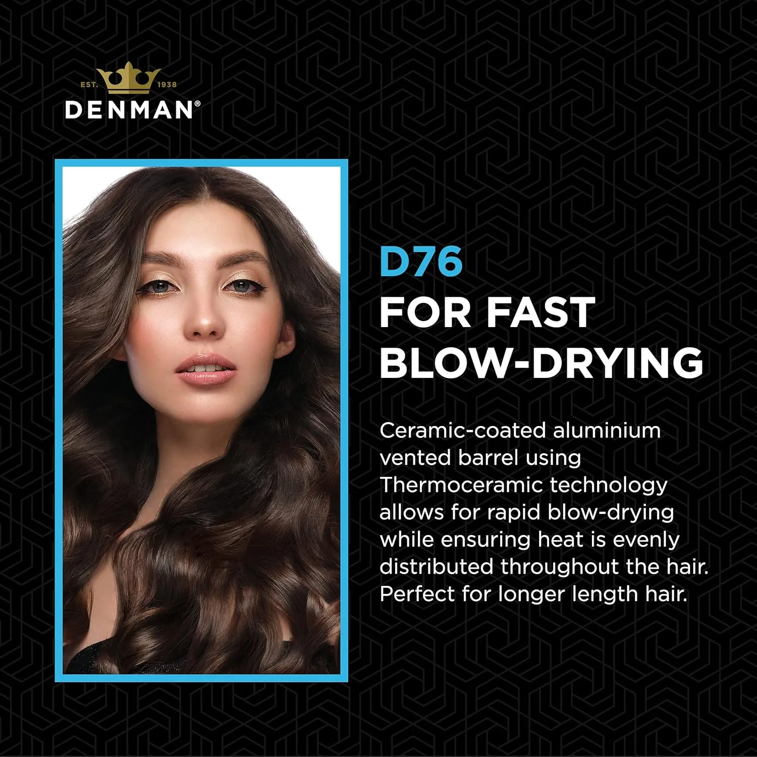 Denman Thermo Ceramic Hourglass Hot Curl Brush - термощетка для укладки волос с керамическим покрытием, создание локонов, выпрямление, объем и прикорневой подъем, Gray Большой, large 1.9 inch — фото 3