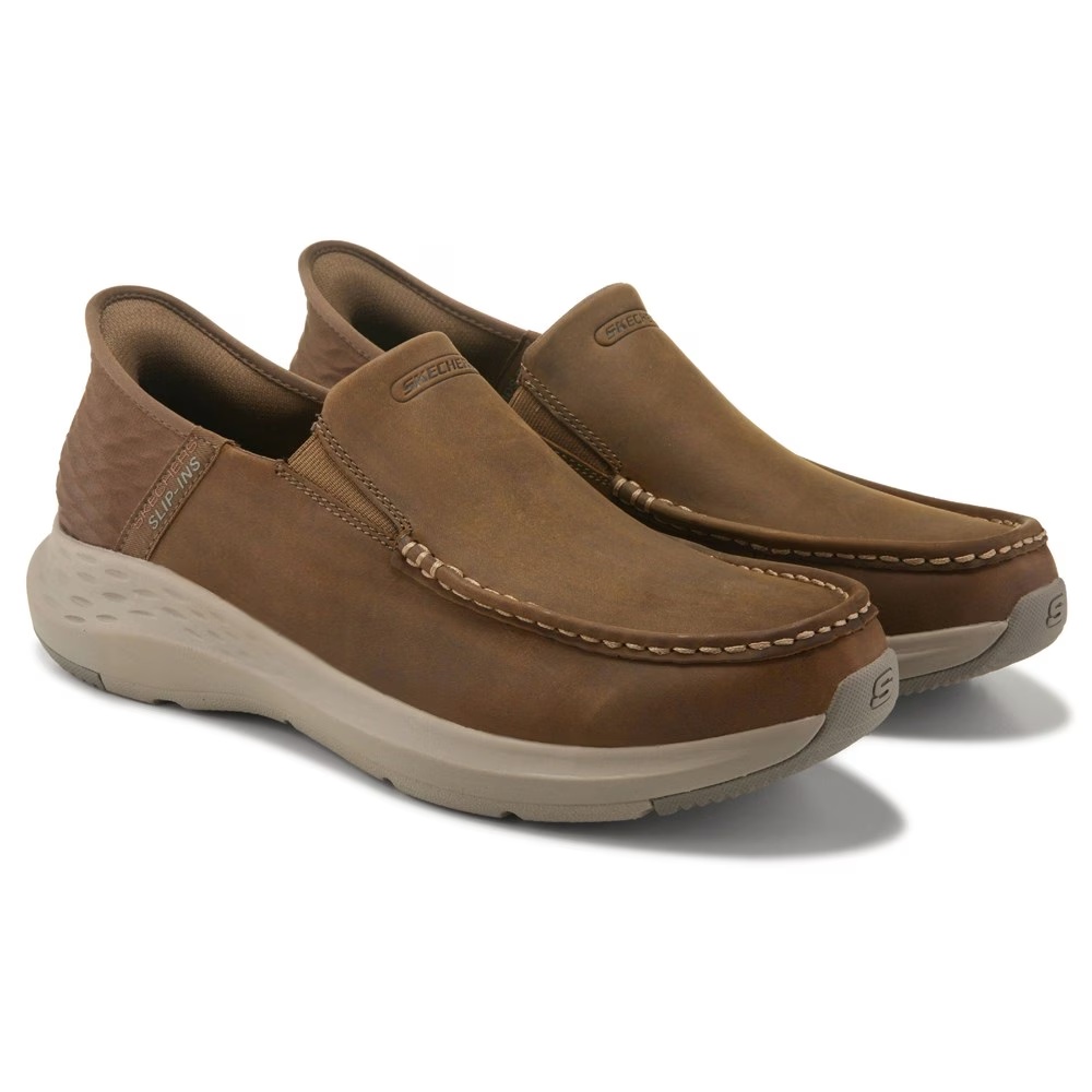 

Slip-Ins Oswin кожаные широкие туфли без шнурков Skechers, desert brown