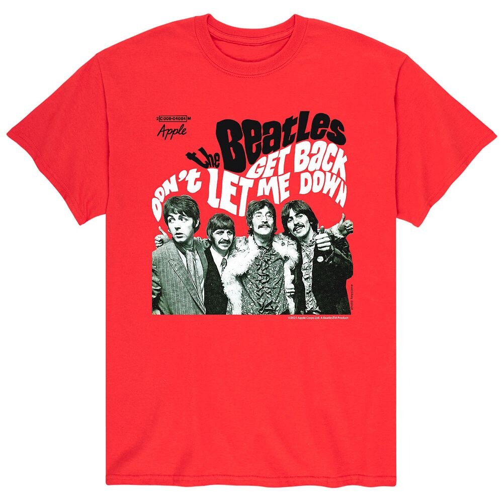 

Мужская футболка The Beatles Get Back Licensed Character, красный
