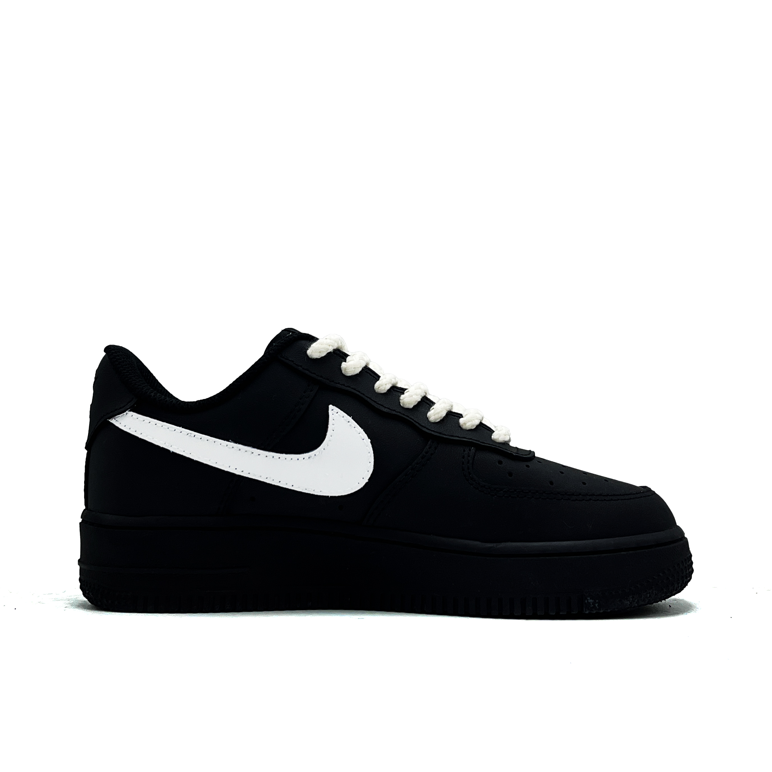 Nike Кроссовки для скейтбординга Air Force 1 Starlight Warrior Leather Abrasion Resistant Low top Unisex черно-белые — фото 3
