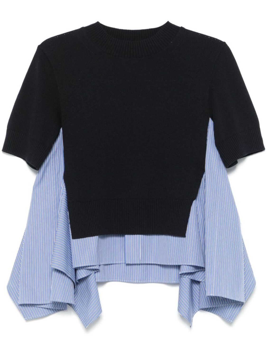 

Sacai расклешенная футболка, синий