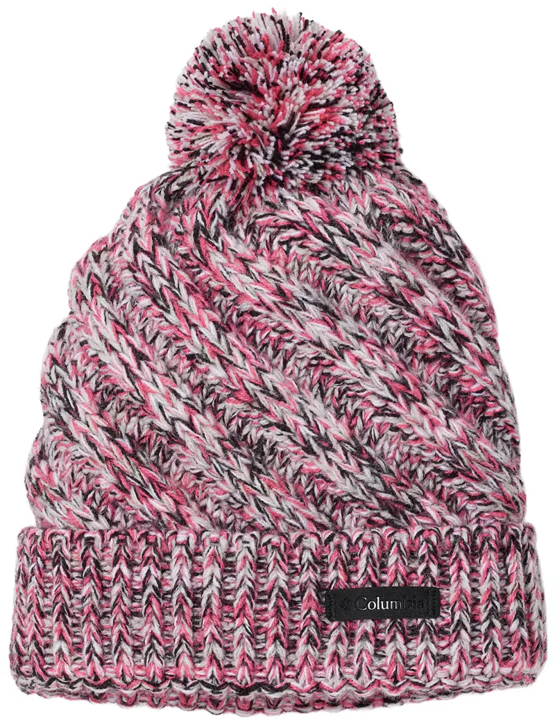 

Молодежная комплектная шапка Columbia, цвет Black/Pink Ice/Col Gry/Wh