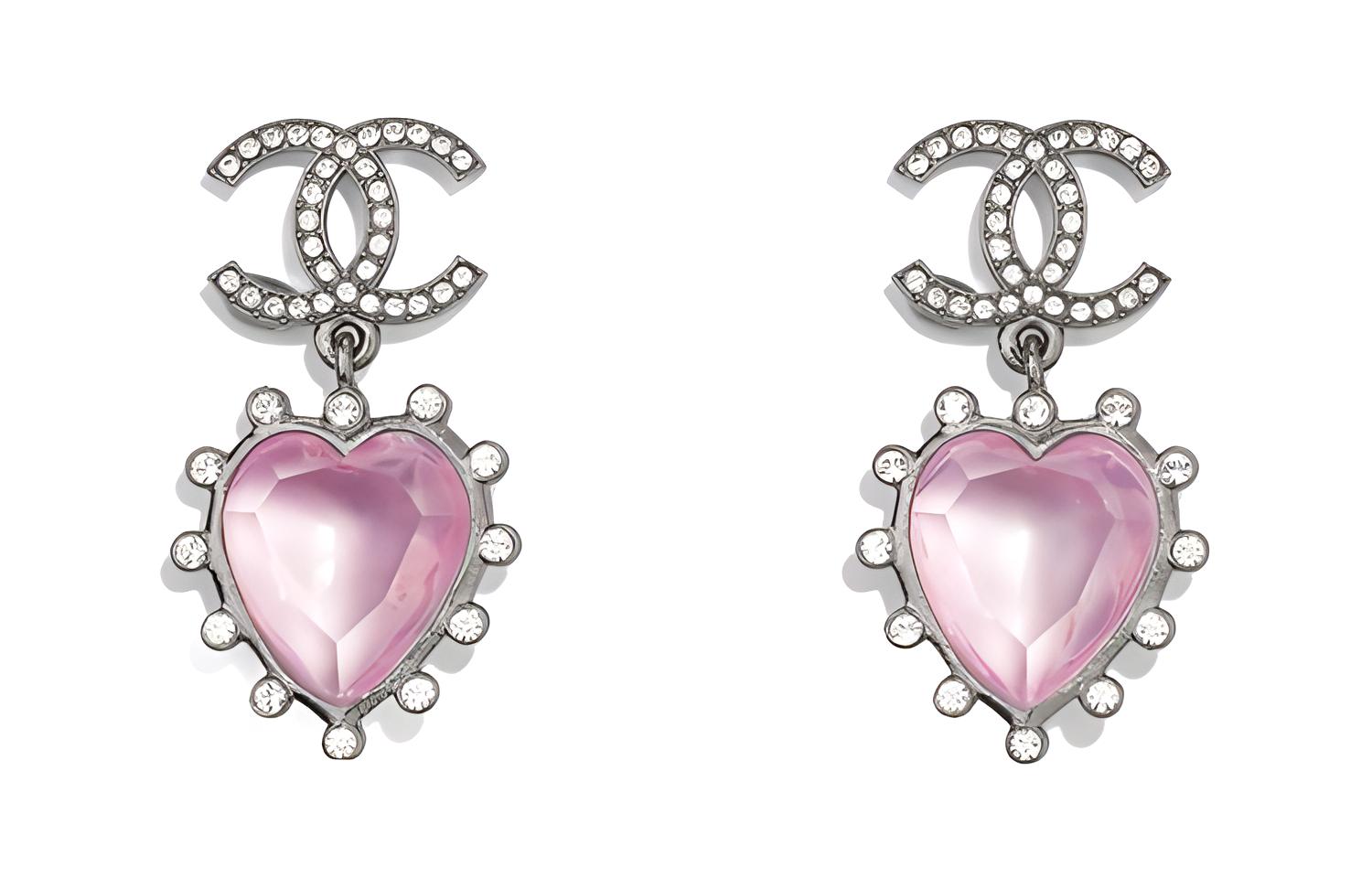 

CHANEL Серьги женские рутениевые/розовые