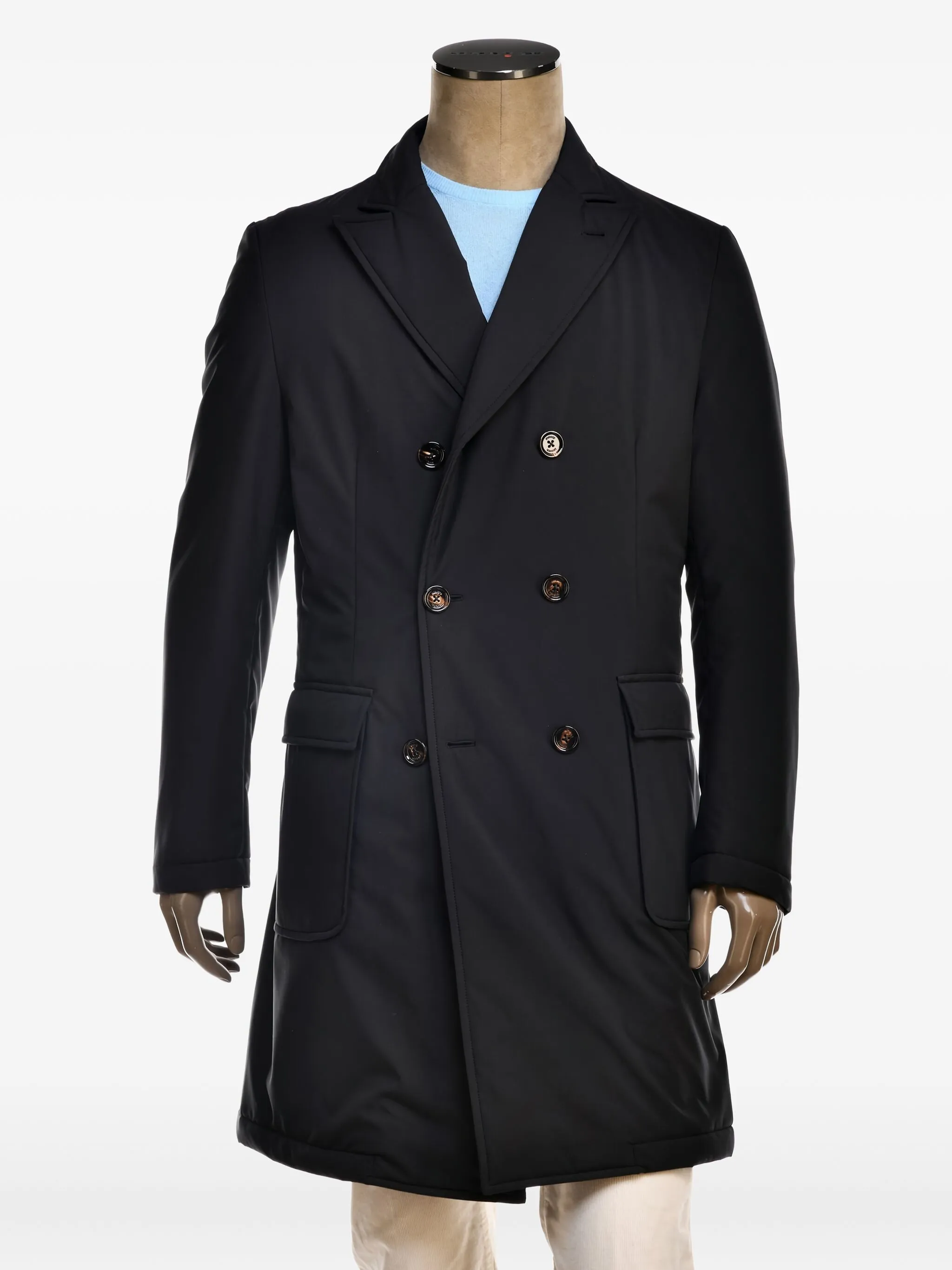 

Двубортный плащ Ofu Kiton, синий