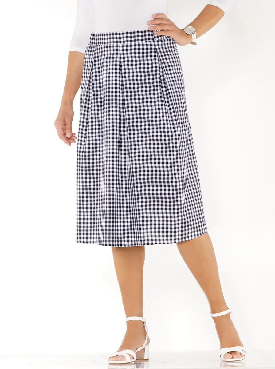 

Юбка Classic Basics в клетку, цвет Marine-Weiß-Kariert