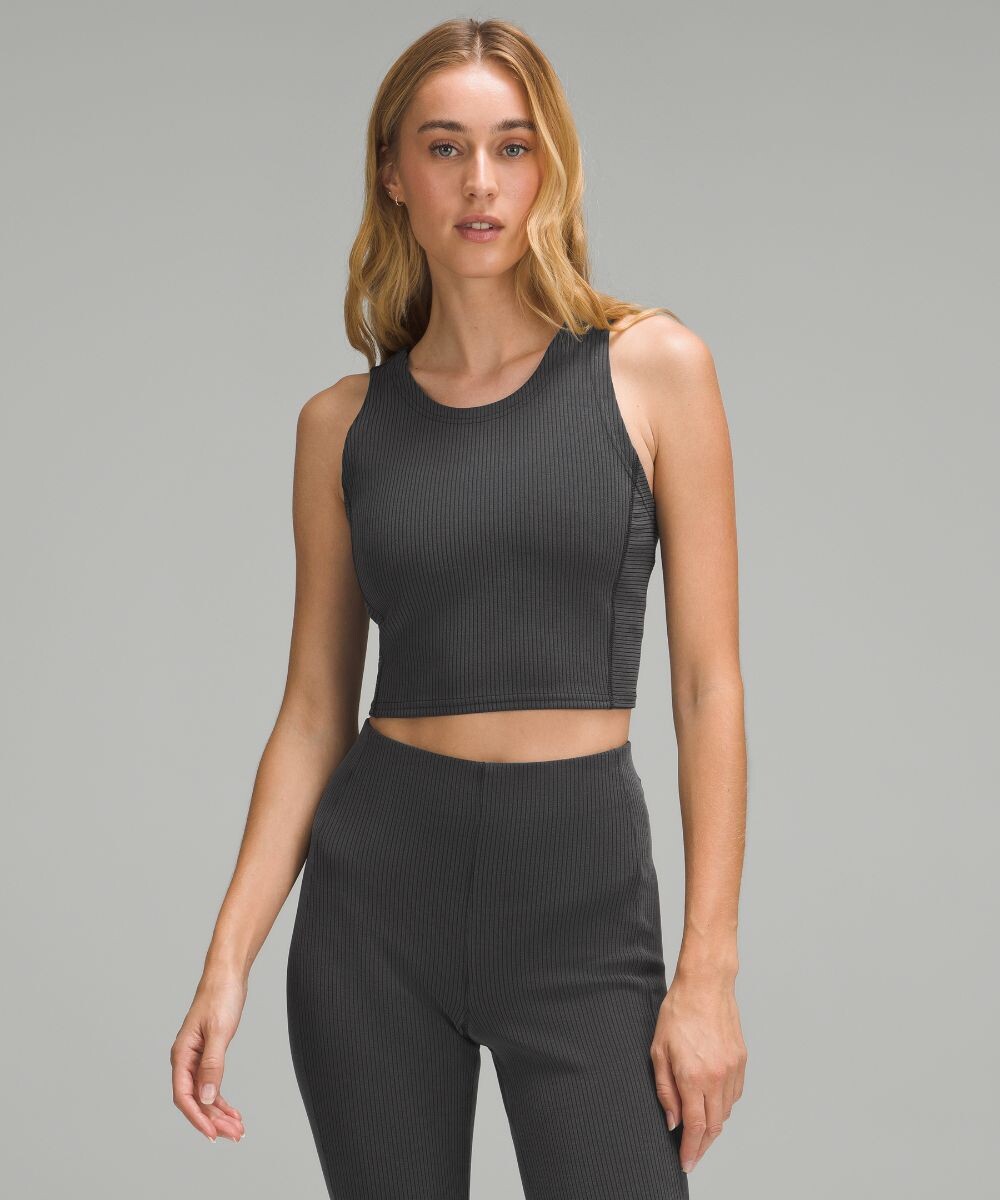 

Укороченная майка Softstreme в рубчик Lululemon, черный