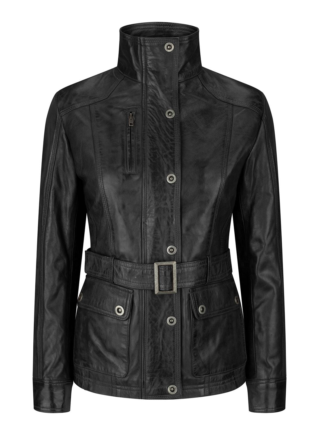 

Кожаная куртка Slim Fit TruClothing, черный