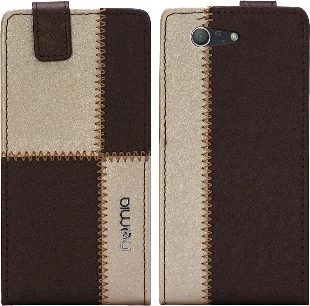 

Чехол для Sony Xperia Z3 Compact Numia Flipstyle коричнево-бежевый