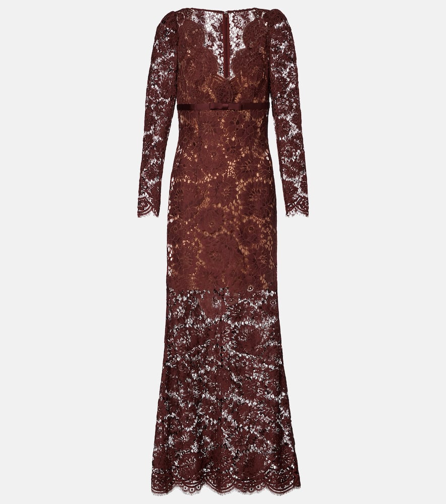 

Полупрозрачное кружевное платье Self-Portrait, Brown