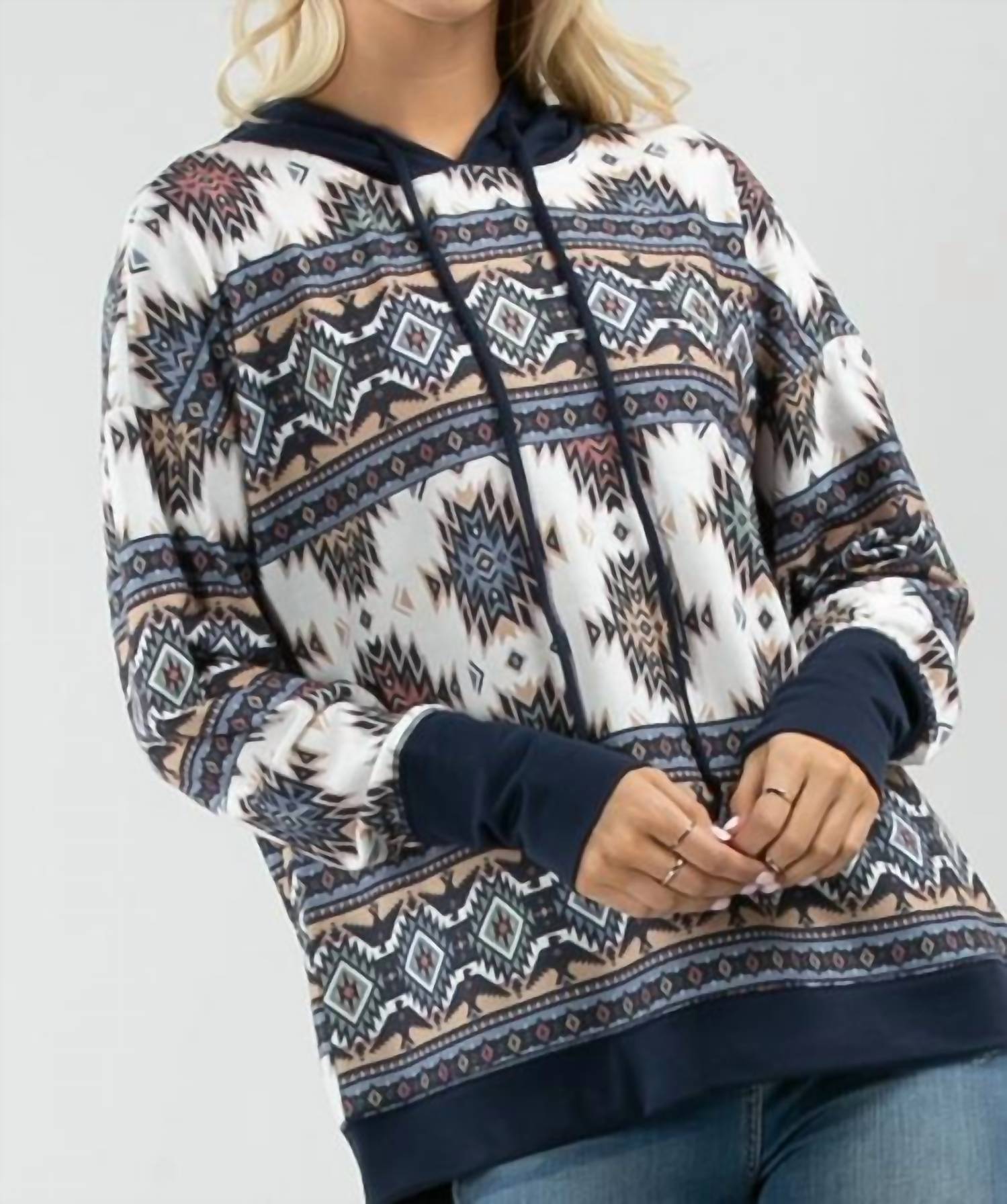 

Толстовка Tania Aztec в темно-синем цвете Avery Apparel