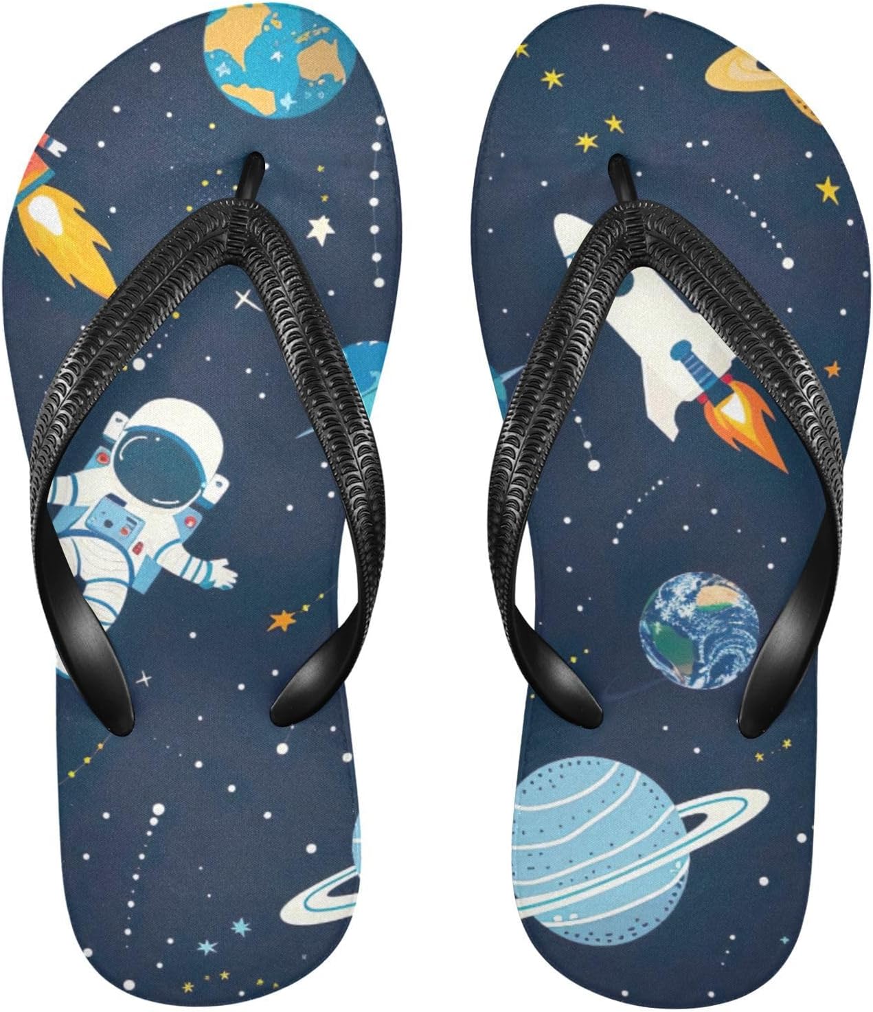 

Пляжные летние сандалии Space Astronaut Galaxy для женщин и мужчин, шлепанцы для душа Kfbe