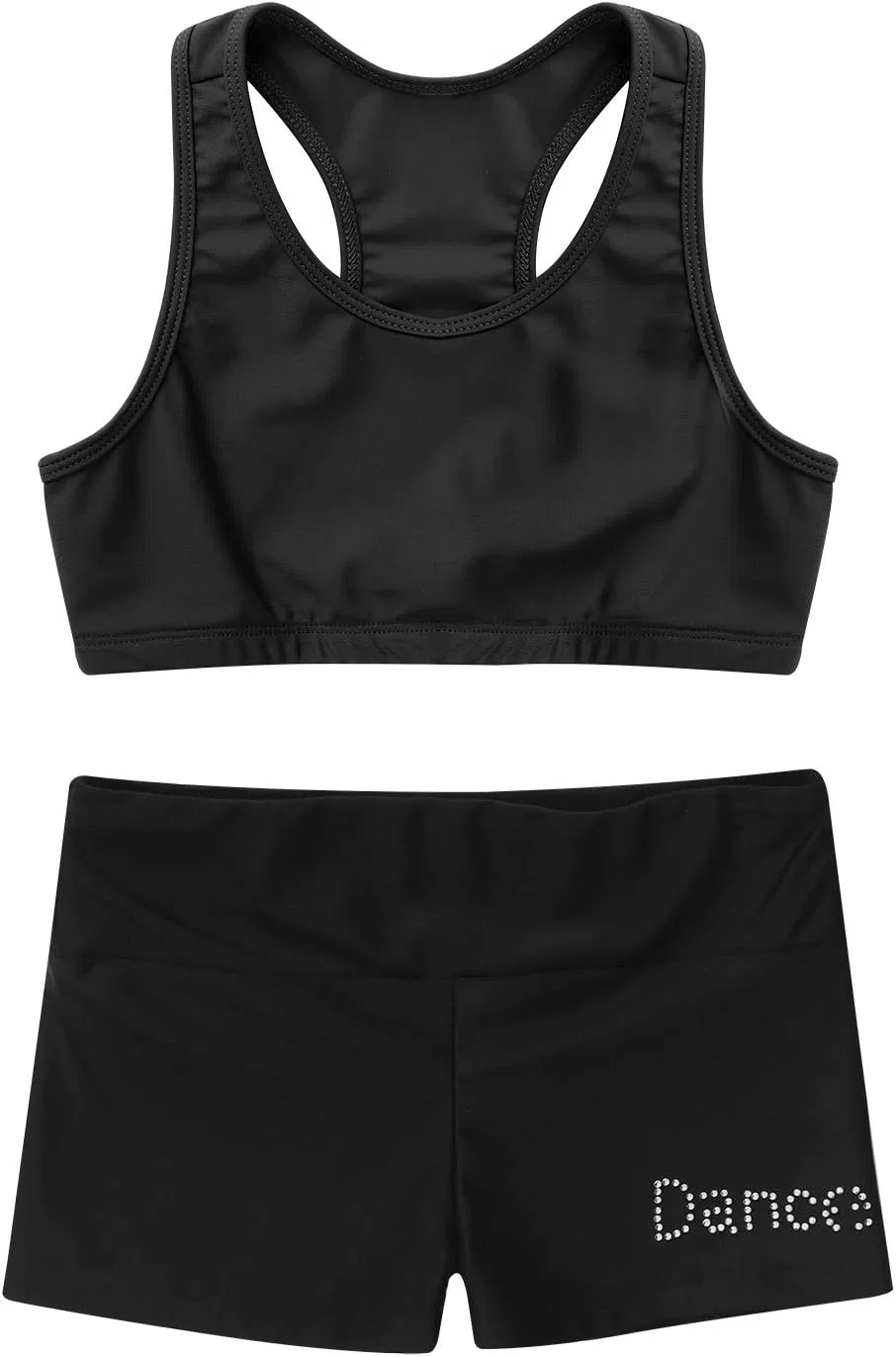 Детский спортивный комплект топ+шорты JanJean, Black