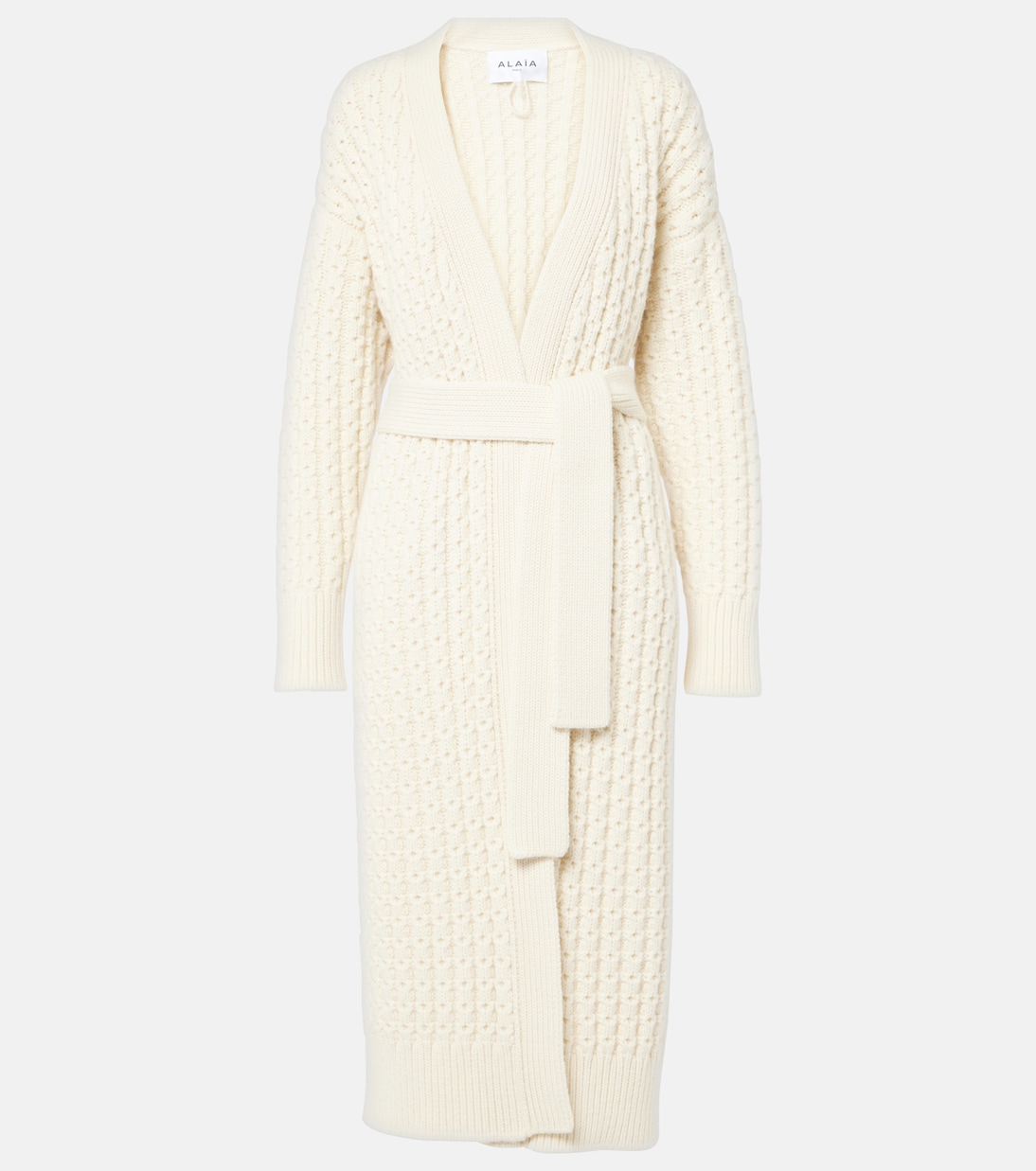 

Шерстяной кардиган с запахом Alaïa, Ivoire