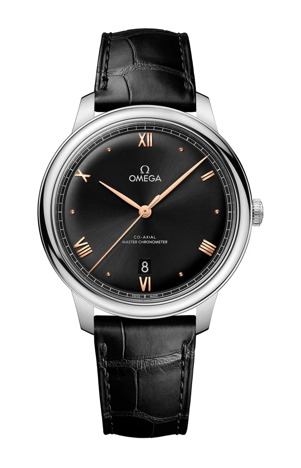 DE VILLE PRESTIGE 40 ММ, СТАЛЬ НА КОЖЕ - 434.13.40.20.01.001 OMEGA, серебряный