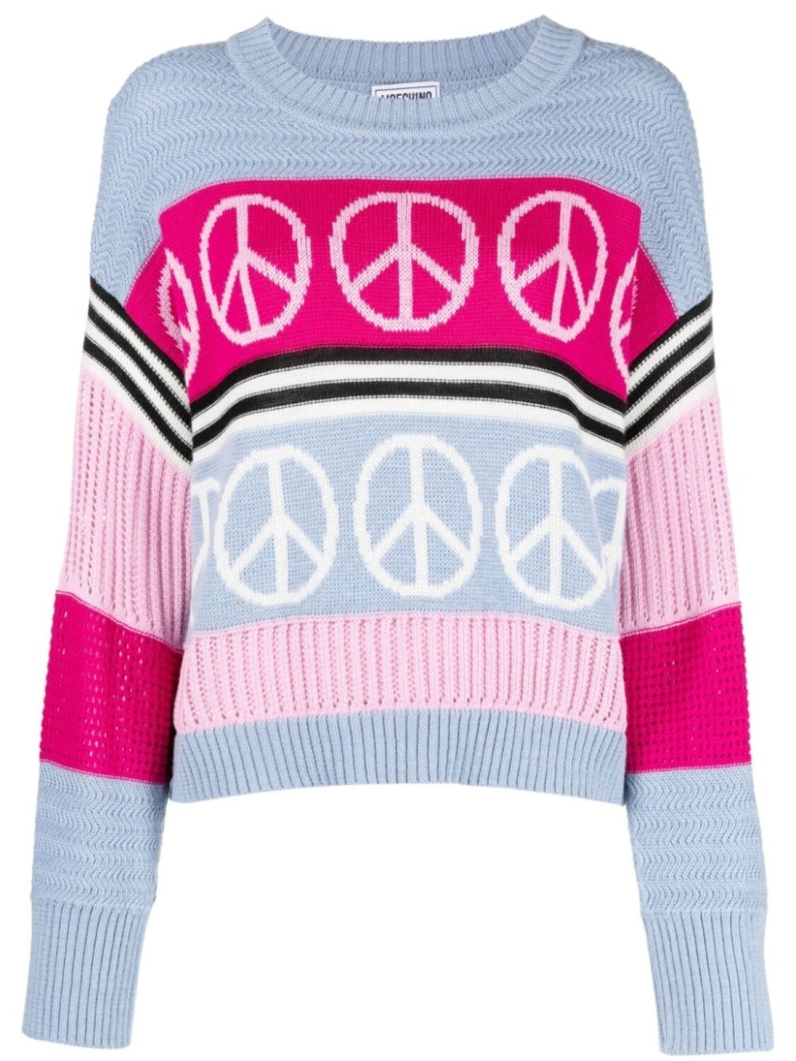 

MOSCHINO JEANS джемпер вязки интарсия, синий