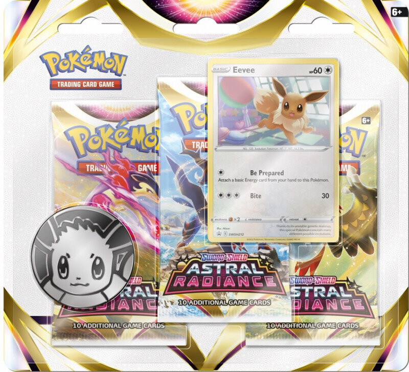 

Комплект из 3 блистерных карточек «Астральное сияние» с Иви Pokemon