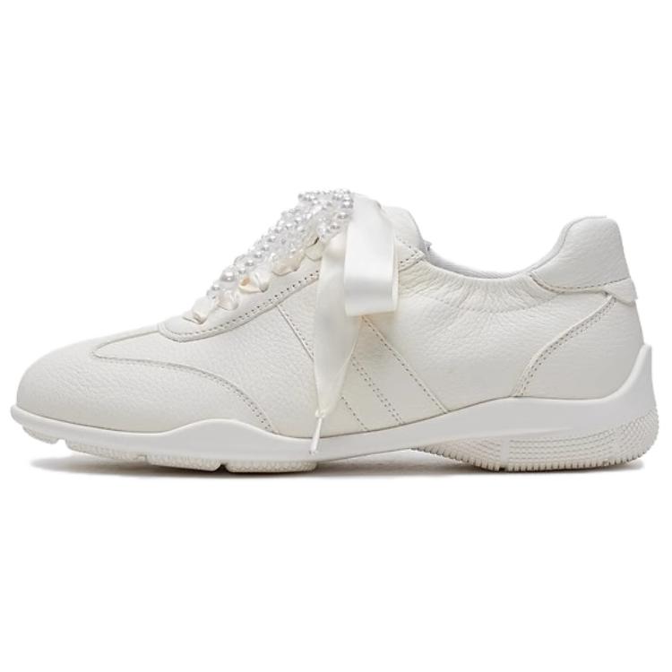 Коллекция Butterfly Island, повседневные низкие туфли Pearl Butterfly для женщин Staccato, Pearl Beige White