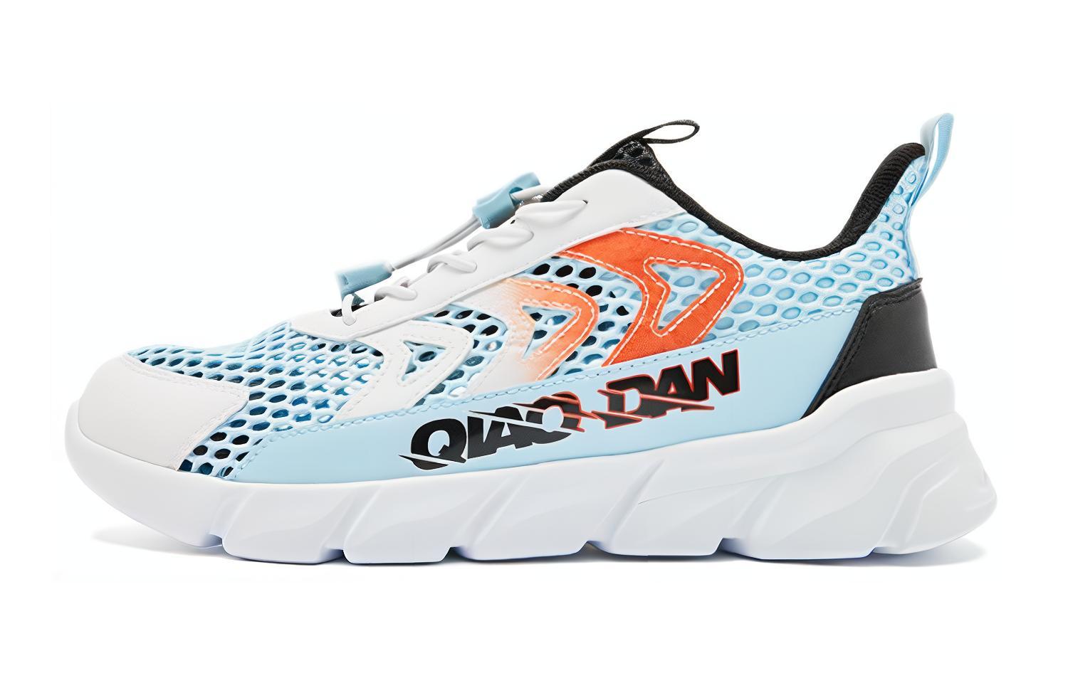 

QIAODAN Износостойкие детские кроссовки Low Top белый синий оранжевый