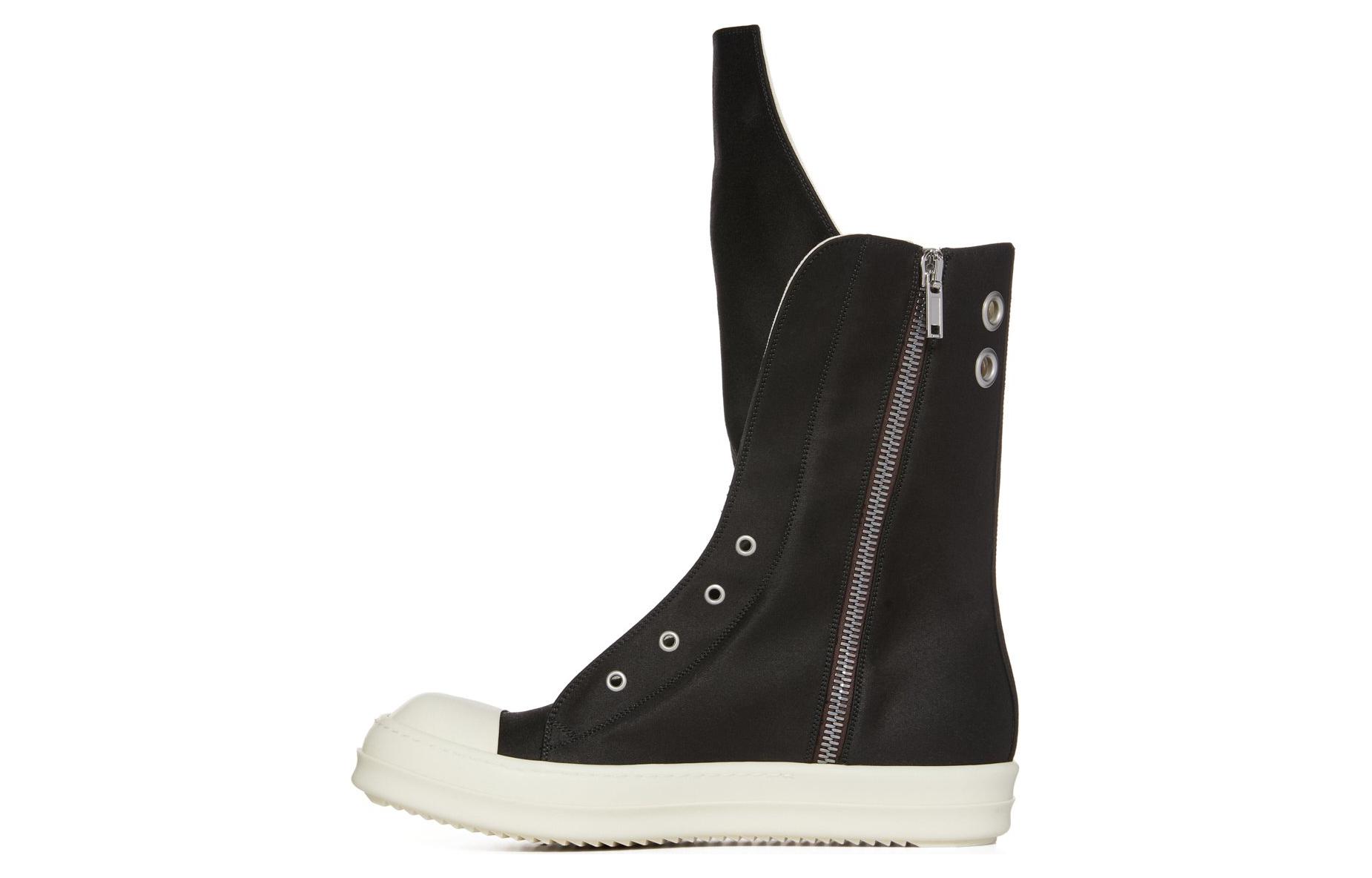 Потёртые кроссовки-ботинки Rick Owens DRKSHDW, чёрные
