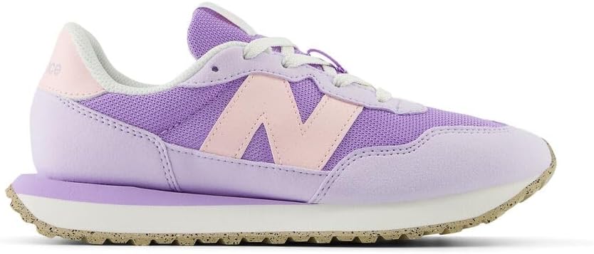 Кроссовки New Balance Kids 237 V1 на шнуровке, розовый/сиреневый — фото 3